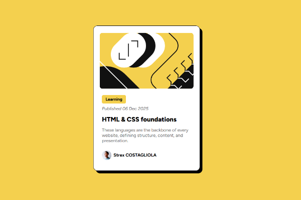 display de carte des base html & css
