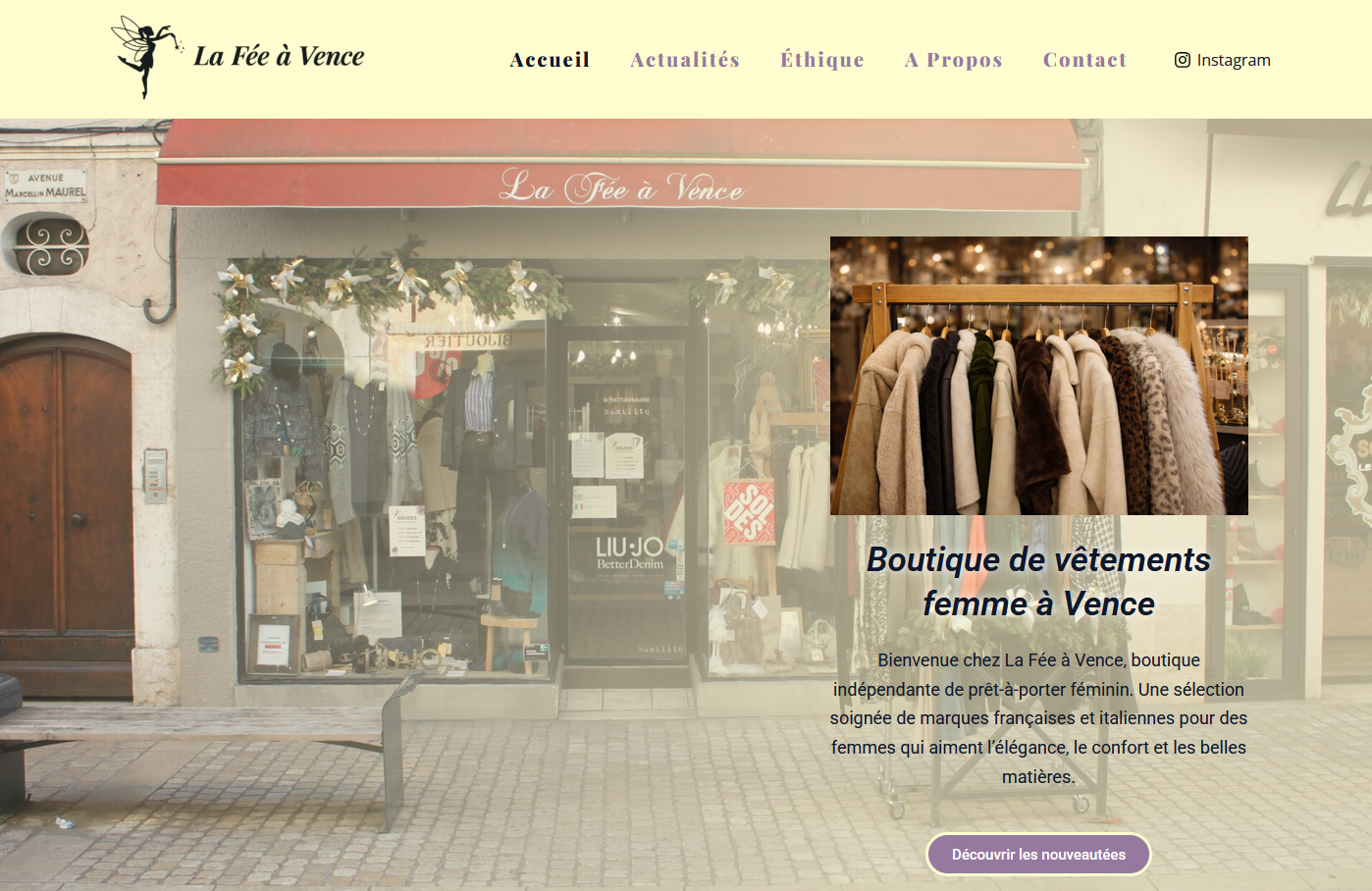 Capture d'ecran page d'accueil